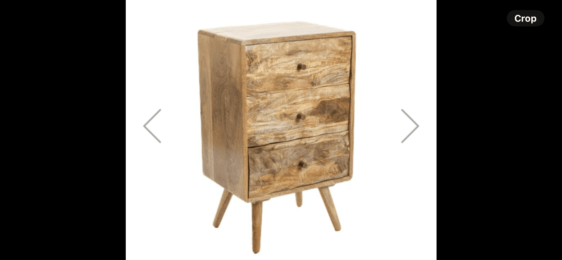 Geo Solid Wood 3 Draw Chest Of Draws 45cm