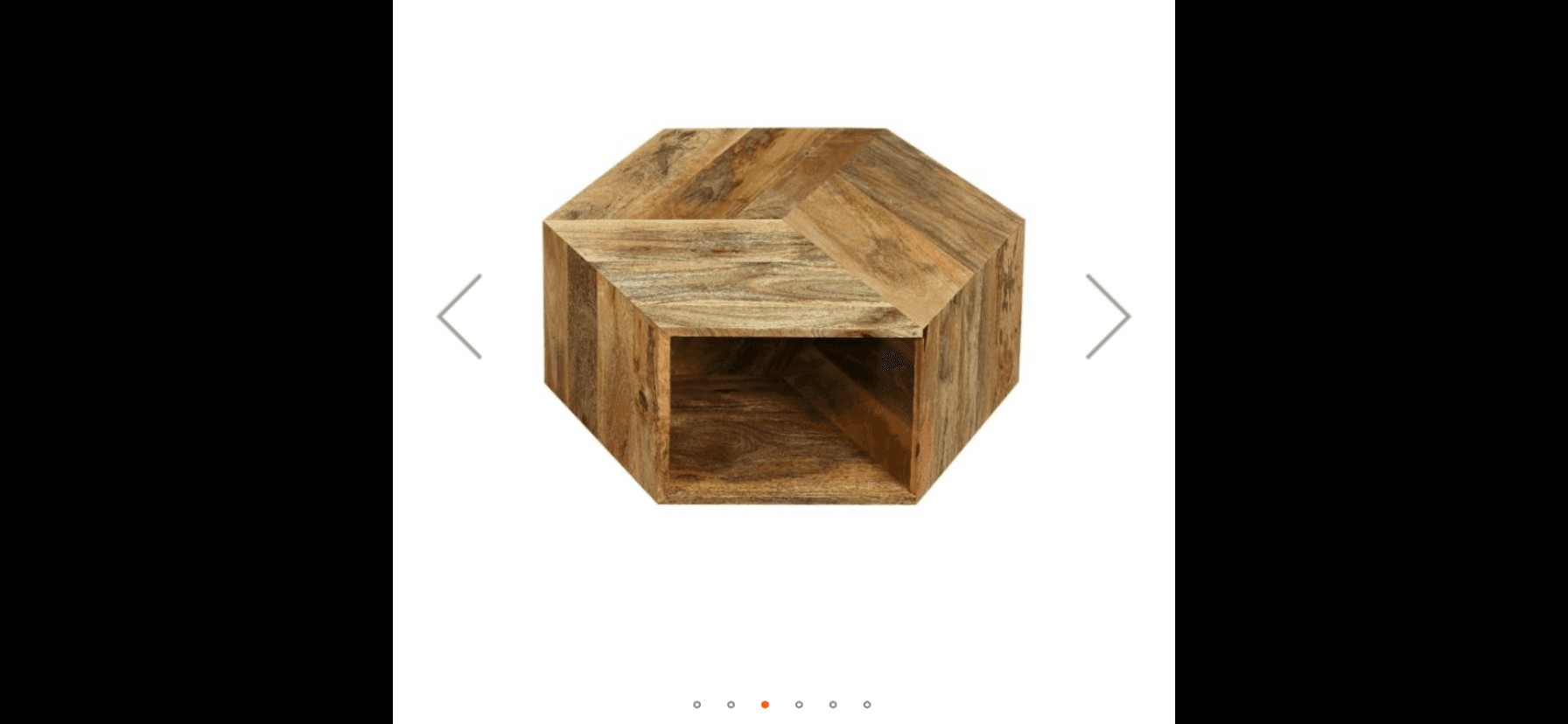 Geo Solid Wood Hexagon Coffee Table