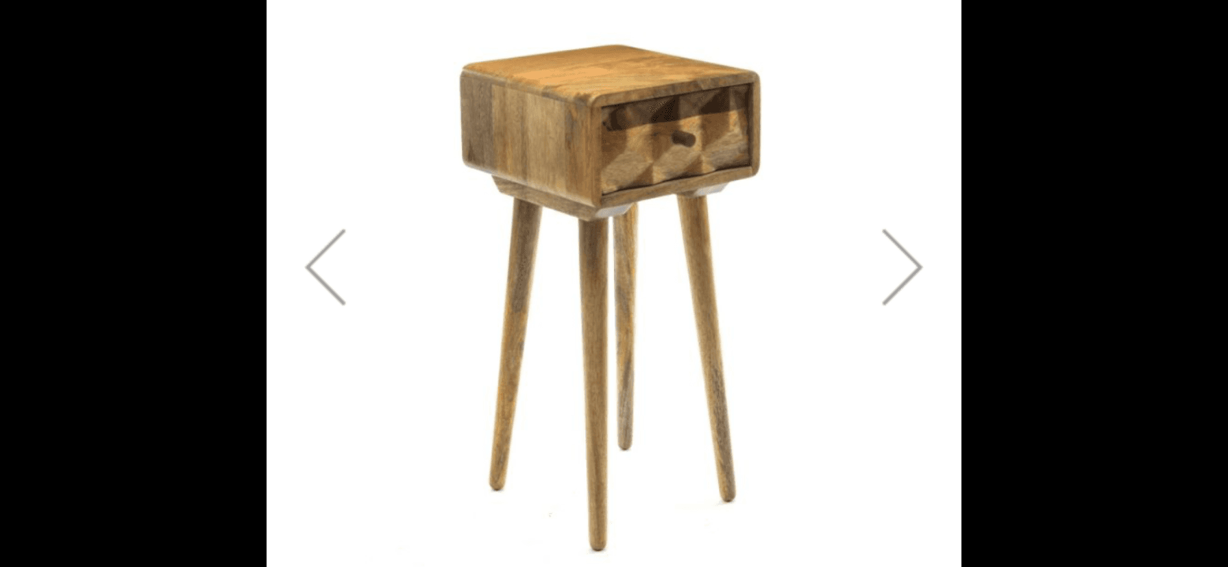 Geo Solid Wood Lamp Table